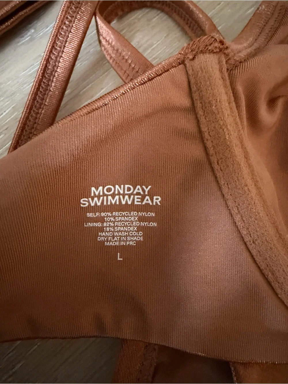 Monday Swimwear Metallic Copper Underwire Bikini